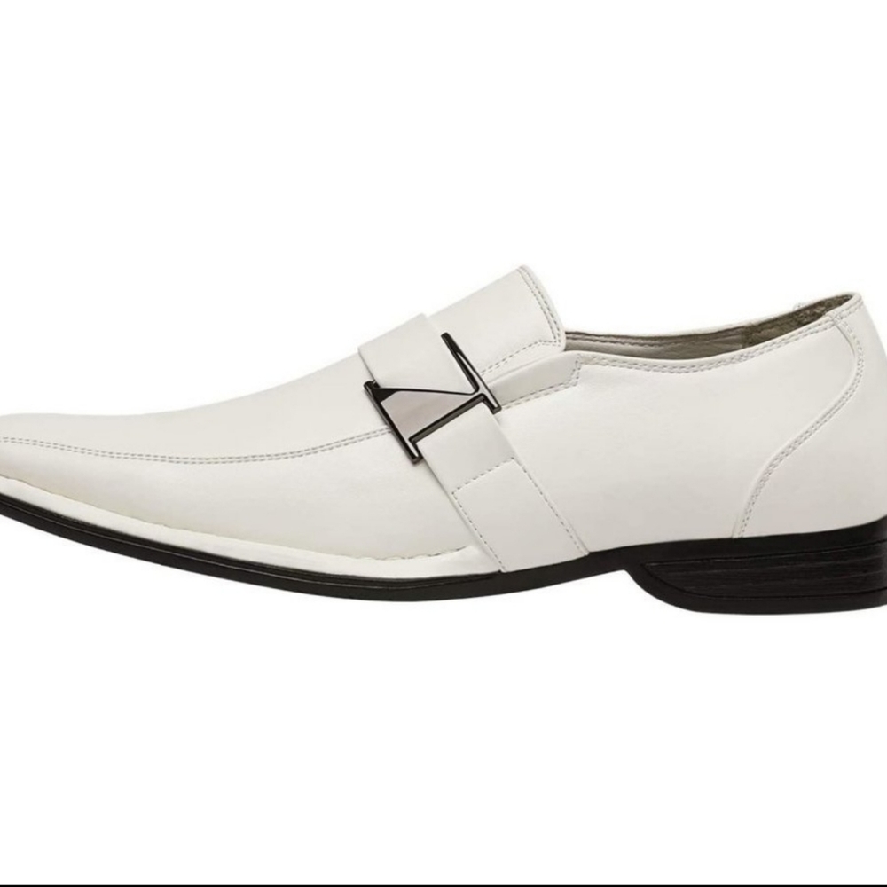 NWB! Alberto Fellini Mens White Casual Slip-On Loafers 7.5 - Picture 8 of 8